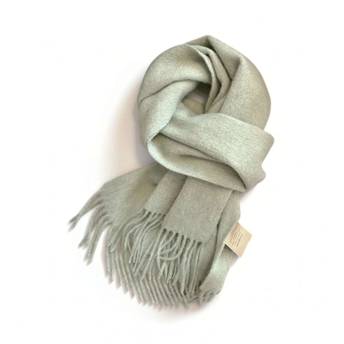 Écharpe femme en laine vert amande clair