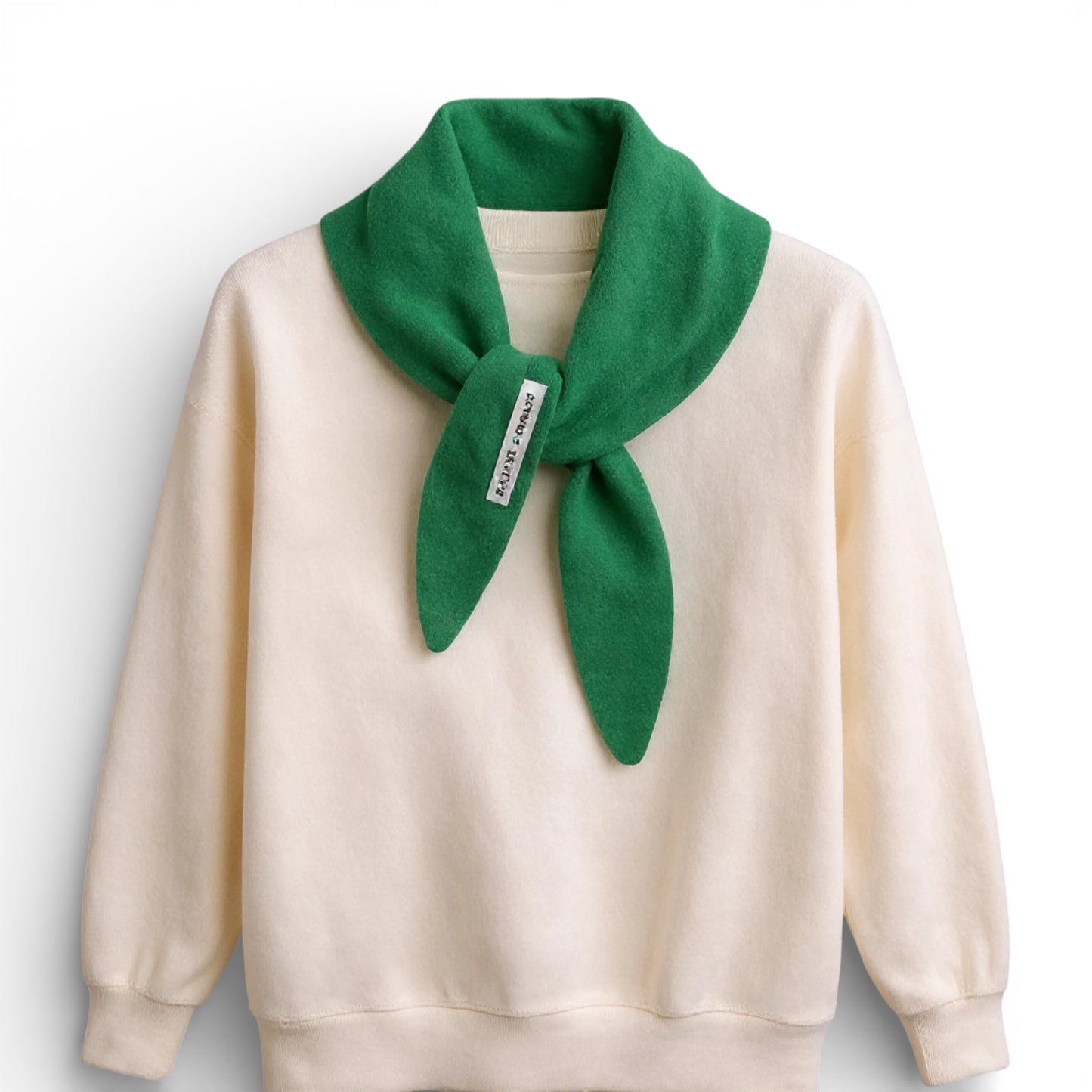 Écharpe femme en laine triangle vert