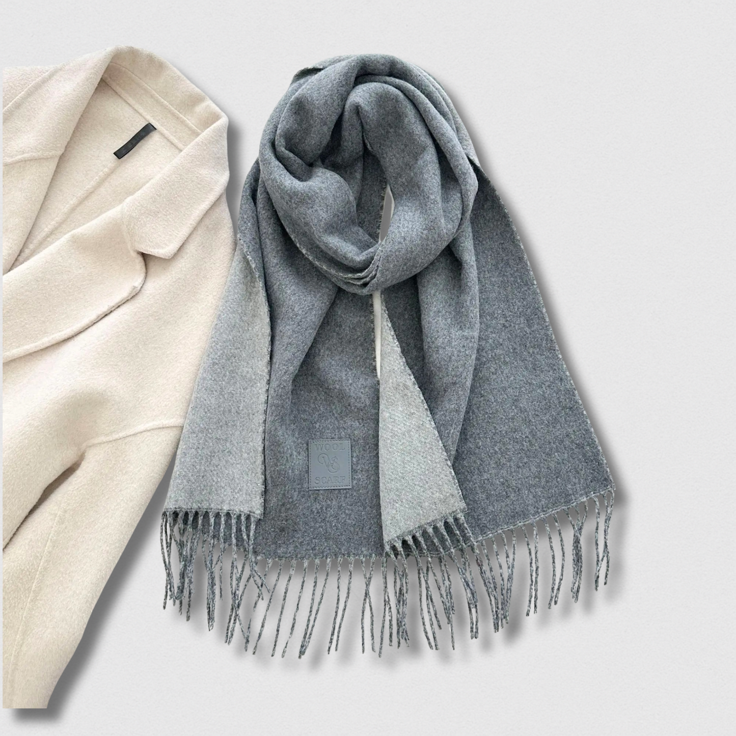 Écharpe Double Face Laine Hiver – Luxe & Confort