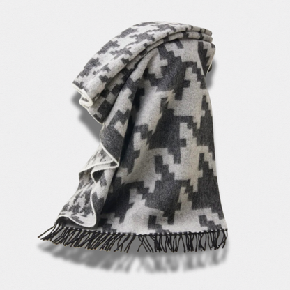 Écharpe 100% Laine – Unisexe Jacquard 190×35 cm