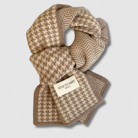 Écharpe Femme Double Face à Carreaux – Hiver Chaude