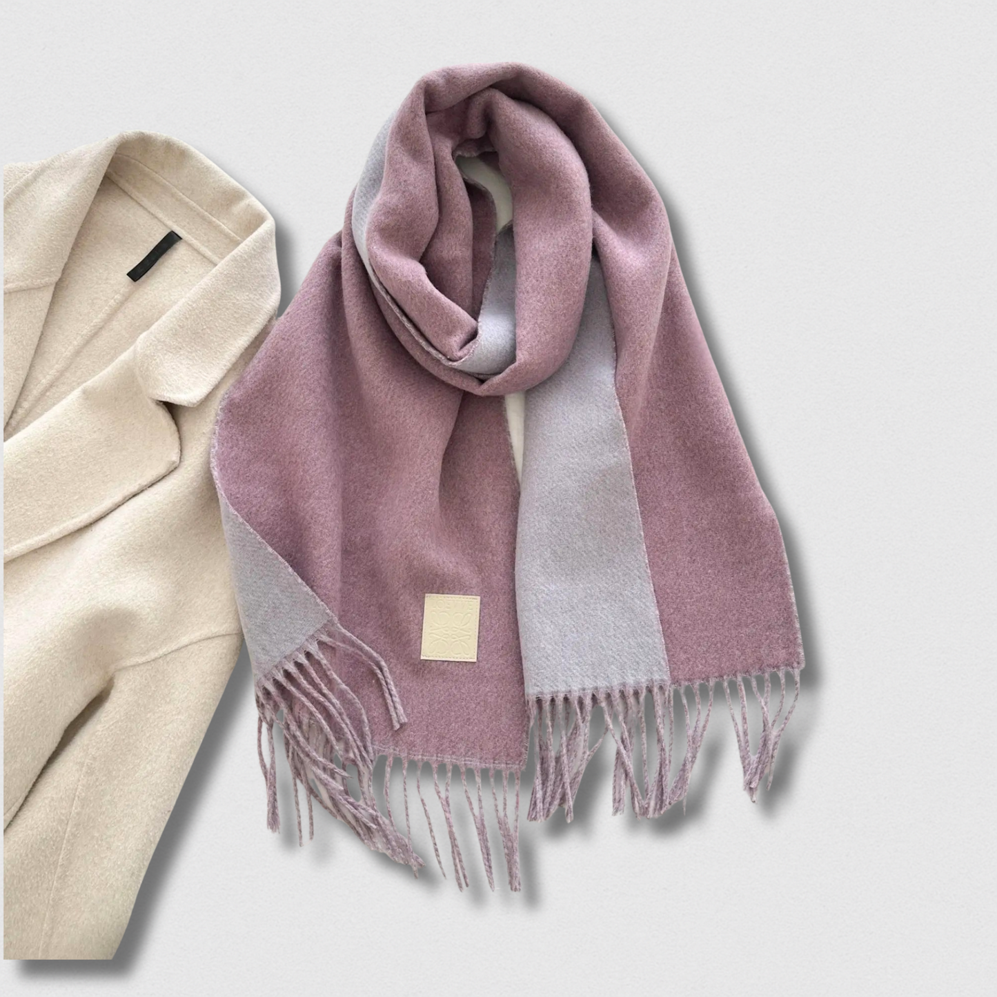 Écharpe Double Face Laine Hiver – Luxe & Confort