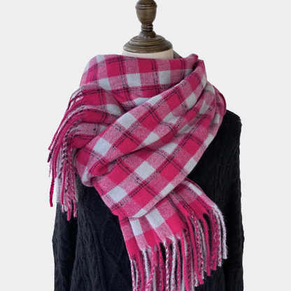 Écharpe Plaid Vintage Unisexe – Pashmina 200×68 cm