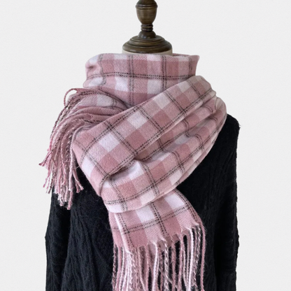 Écharpe Plaid Vintage Unisexe – Pashmina 200×68 cm