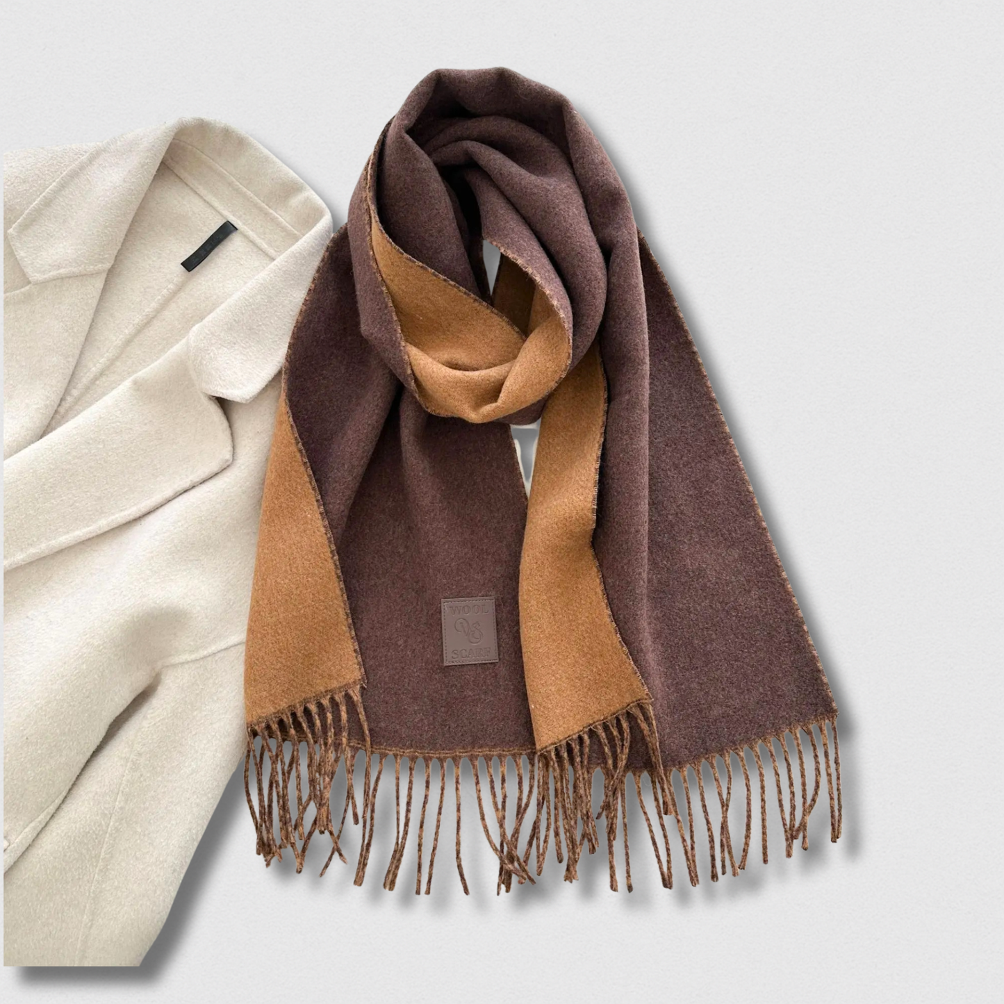 Écharpe Double Face Laine Hiver – Luxe & Confort