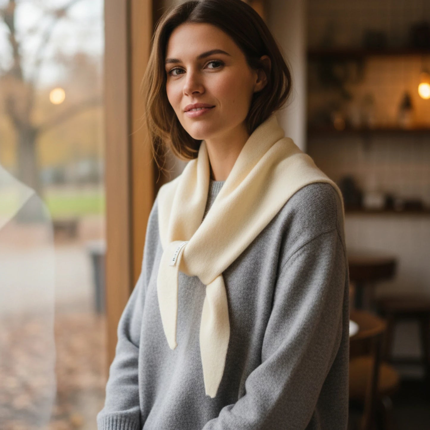 Écharpe Femme en Laine – Triangle 120 cm – Élégance & Chaleur | Maison Amavia