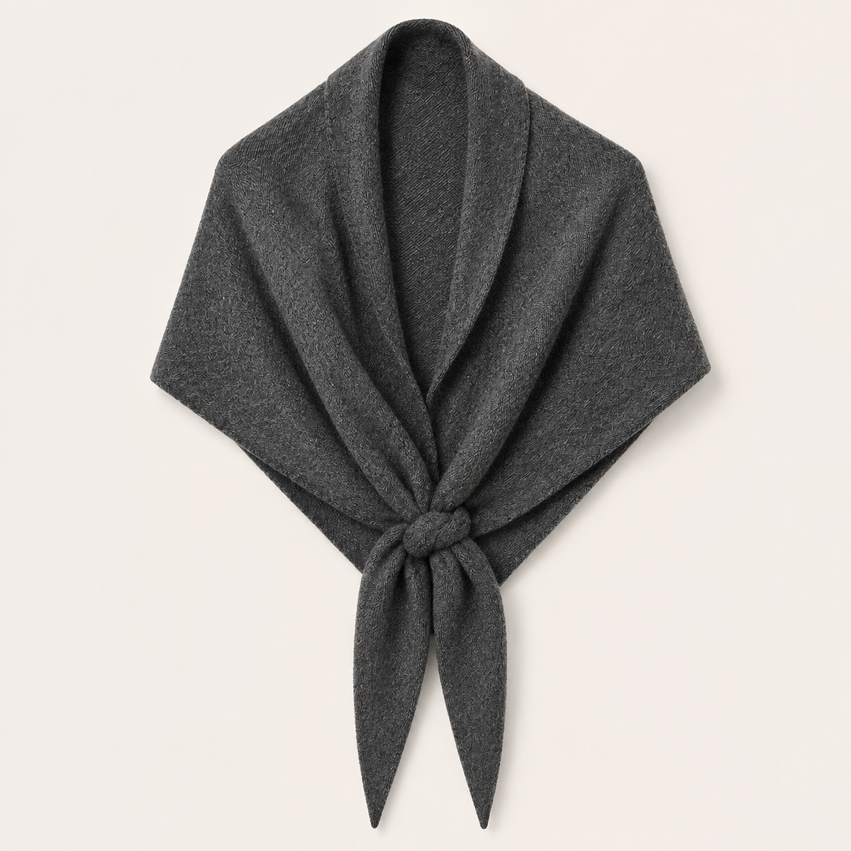 Écharpe triangle gris foncé en laine mélangée – vue produit