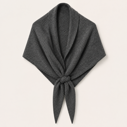 Écharpe triangle gris foncé en laine mélangée – vue produit