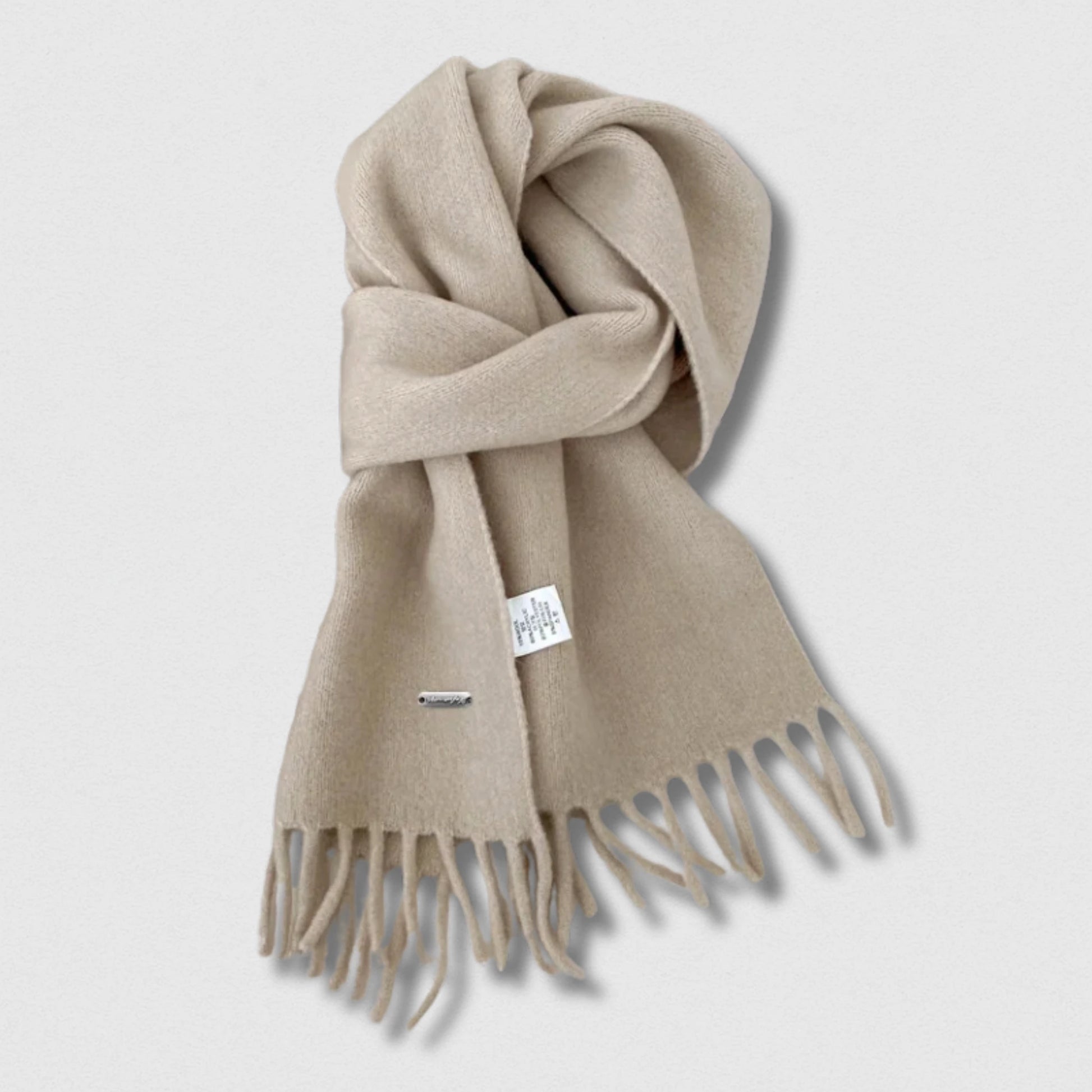 Écharpe unisexe imitation cachemire beige – Maison Amavia