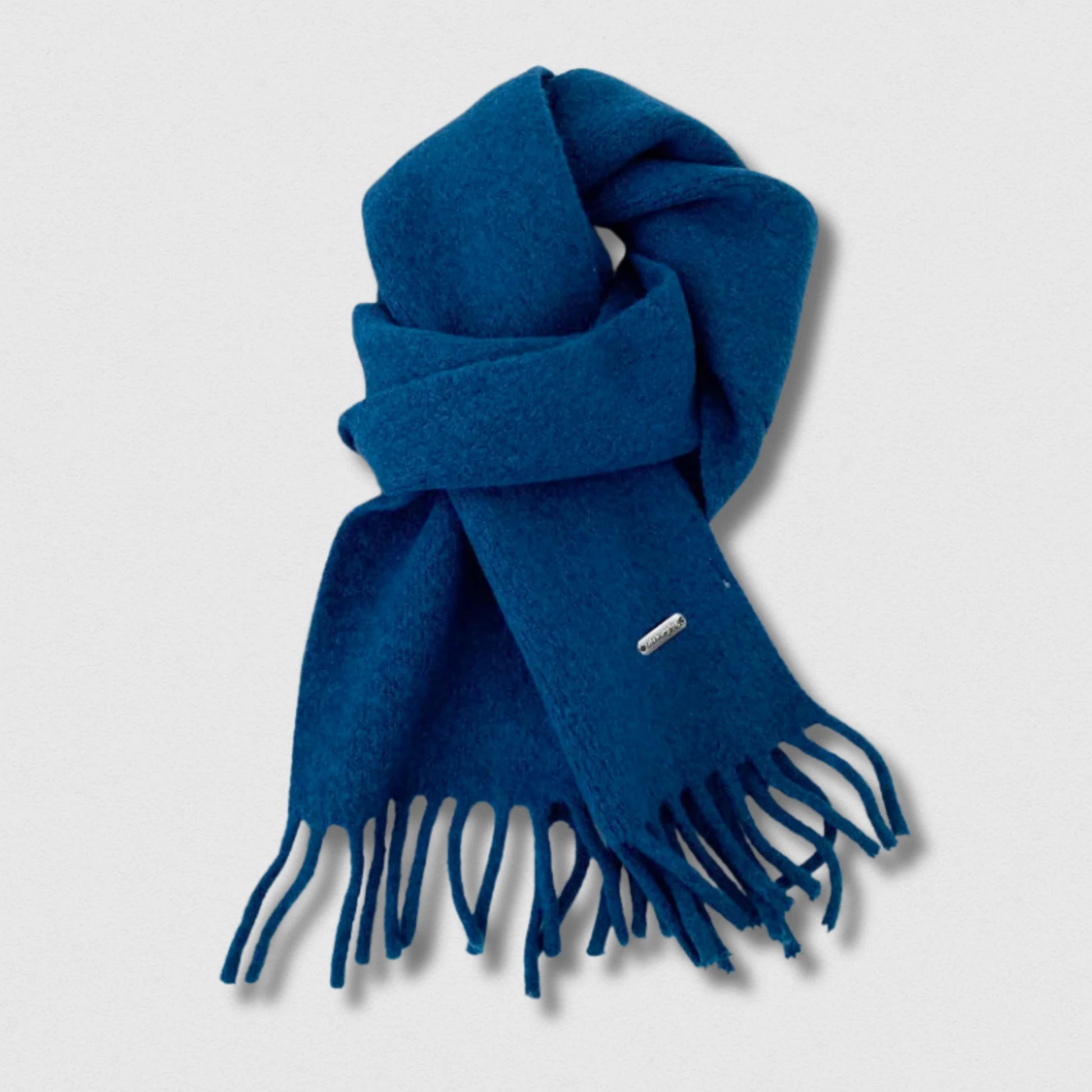 Écharpe unisexe imitation cachemire bleu foncé – Maison Amavia