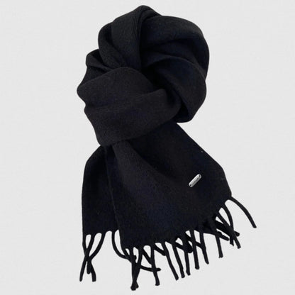 Écharpe unisexe imitation cachemire noire – Maison Amavia