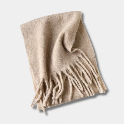 Écharpe unisexe laine mélangée kaki 2 – hiver 210×40 cm – Maison Amavia