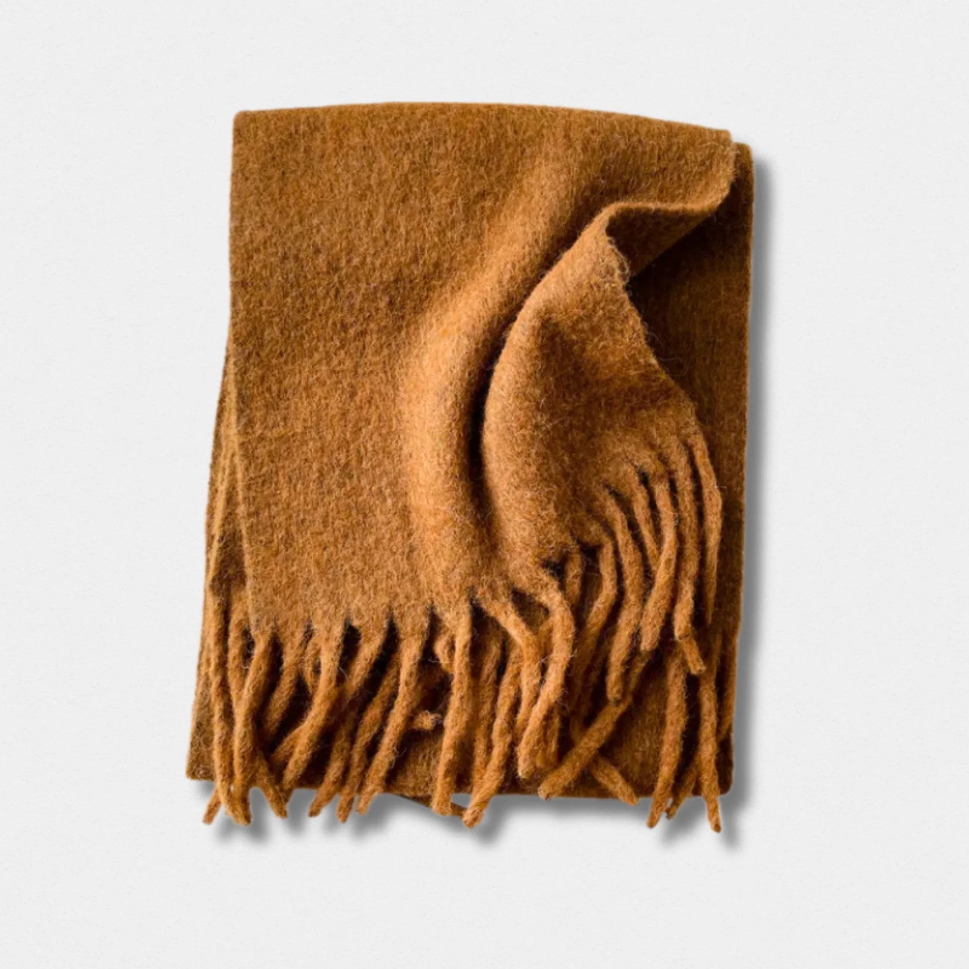 Écharpe unisexe laine mélangée kaki – hiver 210×40 cm – Maison Amavia