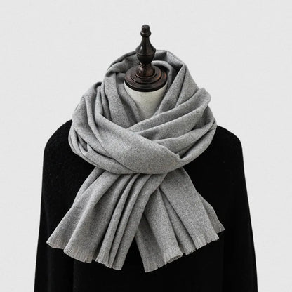 Écharpe unisexe polaire gris – grand châle 70×195 cm – Maison Amavia