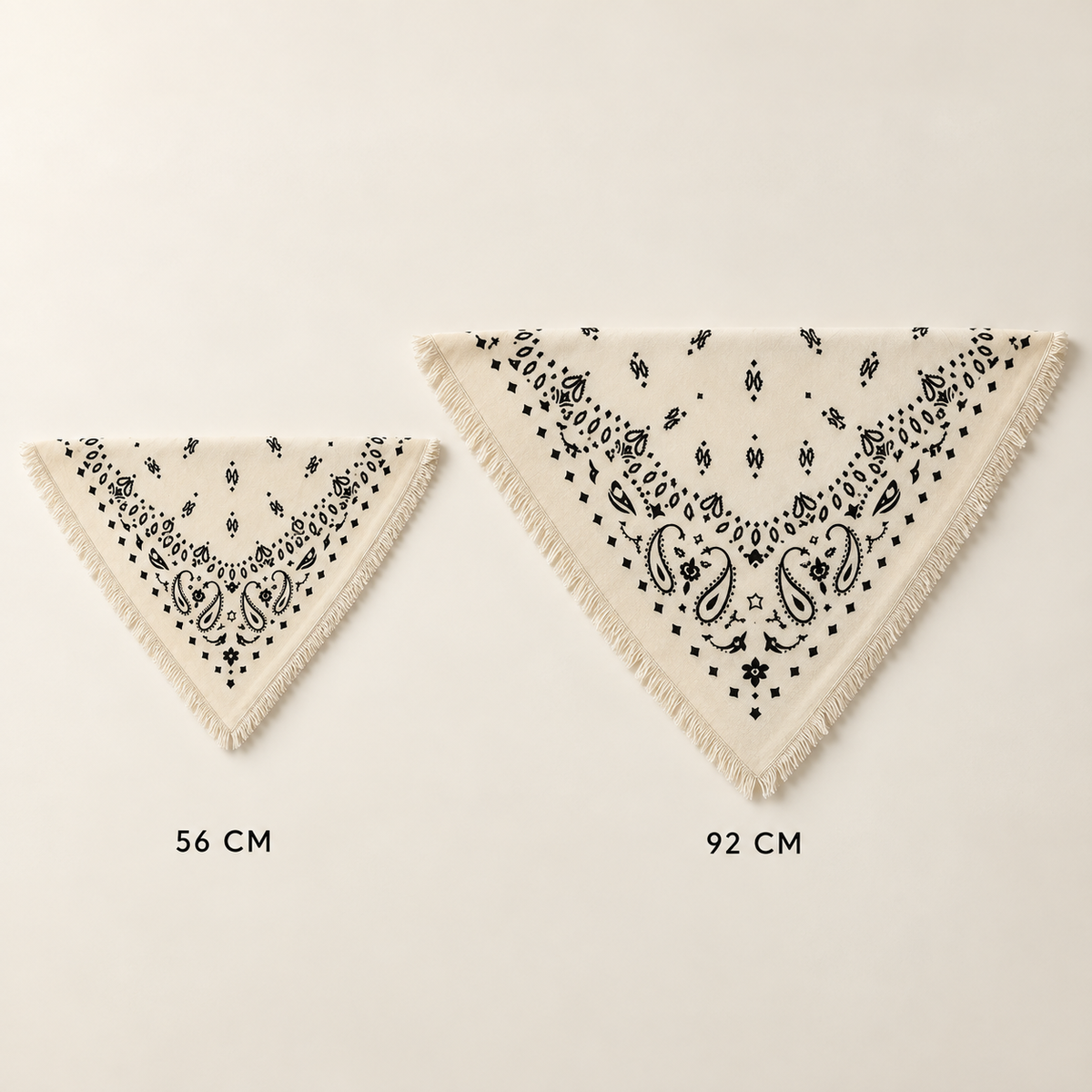 Foulard bandana femme imprimé à franges