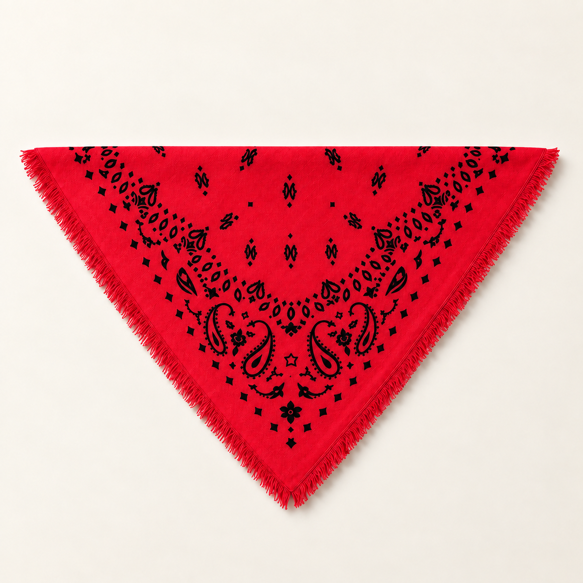 Foulard bandana femme imprimé à franges