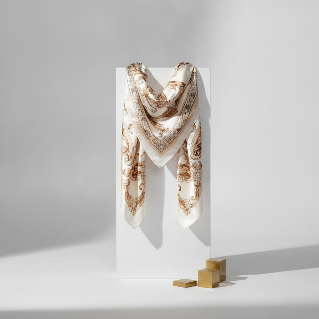 Foulard carré satin élégant