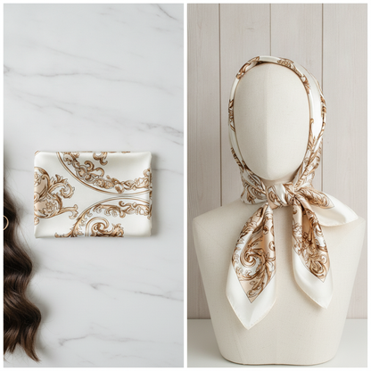Foulard carré satin élégant