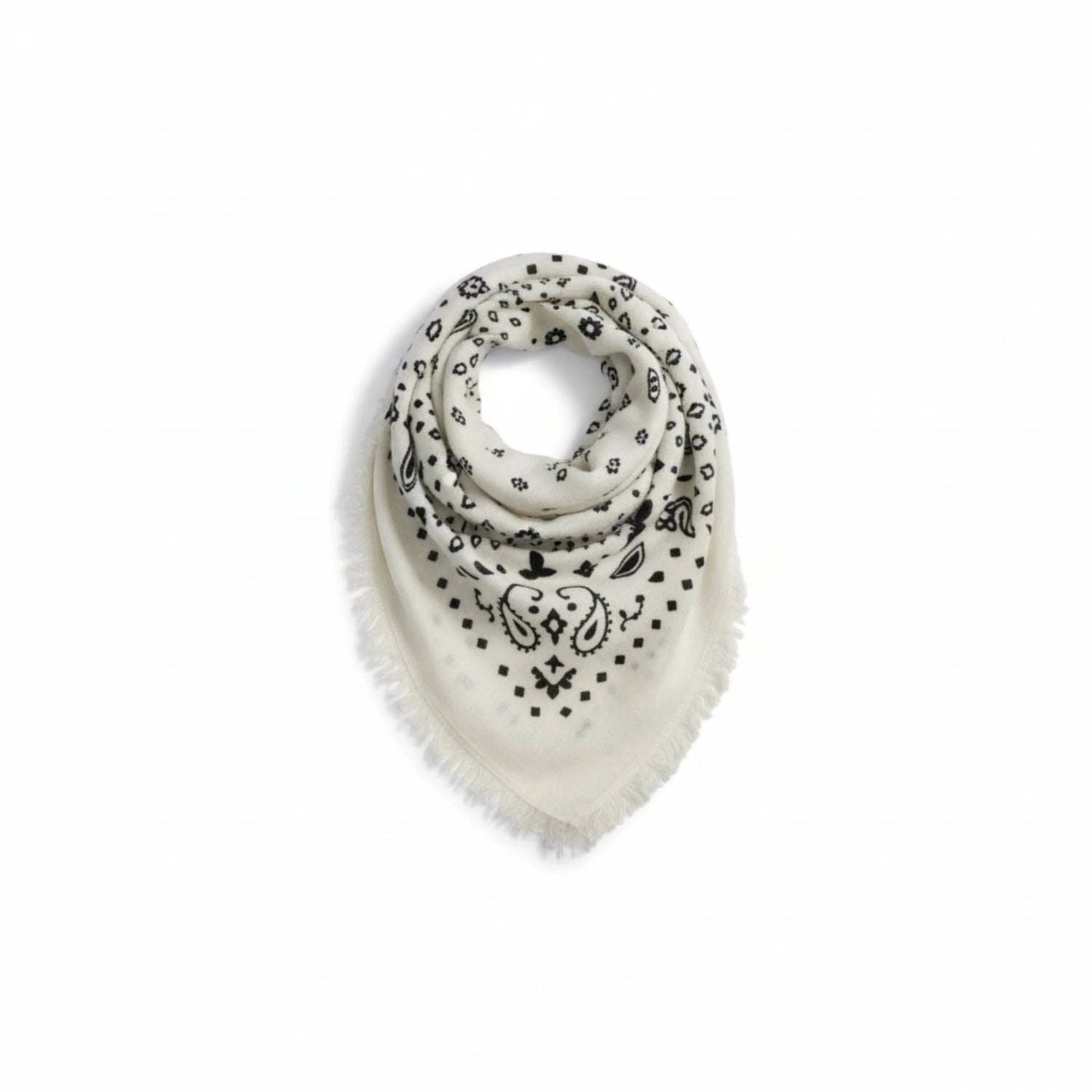 Echarpe femme blanche imprimee elegante en polyester accessoire mode femme