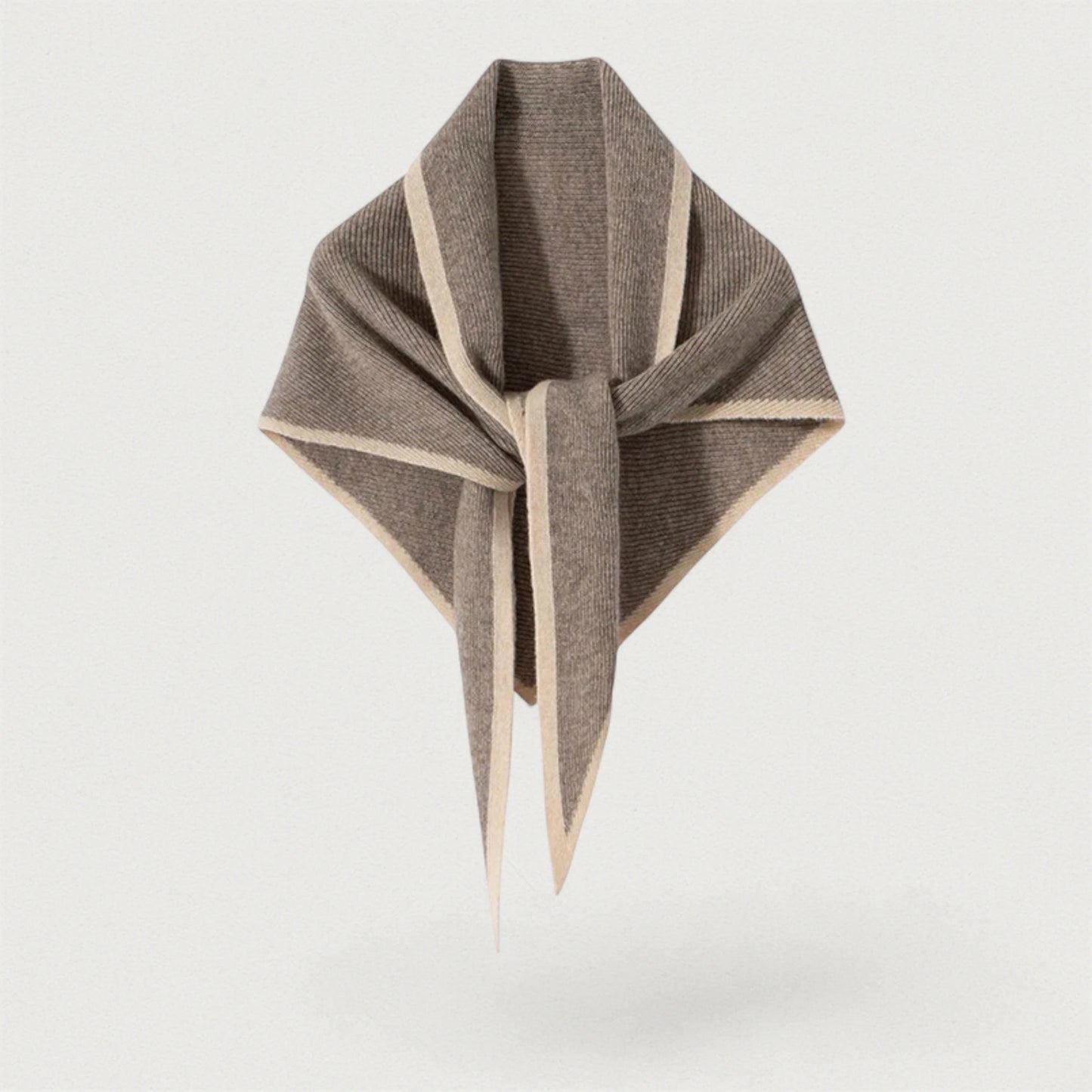 Écharpe femme en laine effet cachemire camel