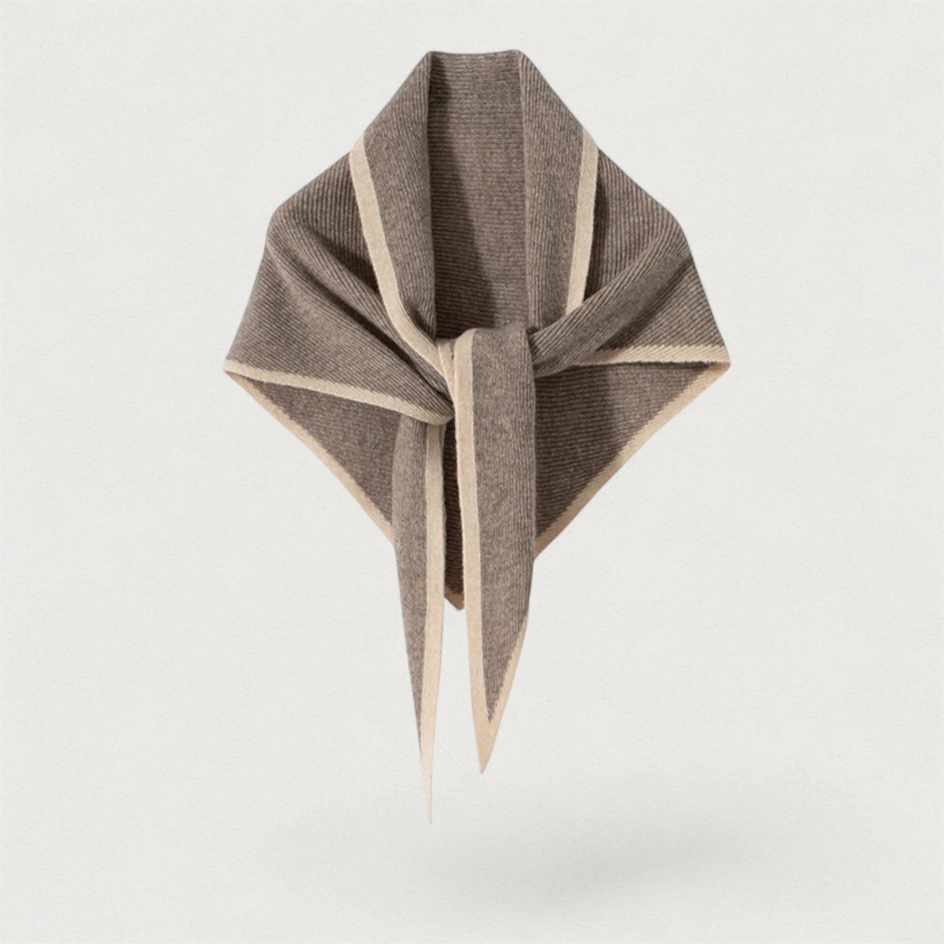 Écharpe femme en laine effet cachemire camel