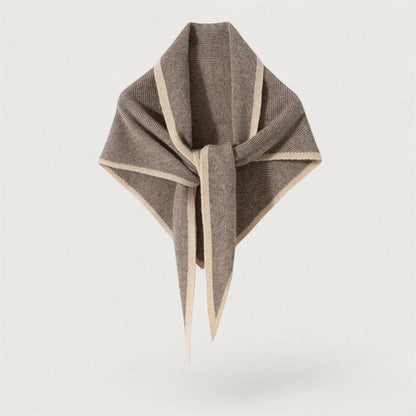 Écharpe femme en laine effet cachemire camel