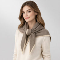 Écharpe femme en laine effet cachemire <br> Châle triangle chaud et élégant