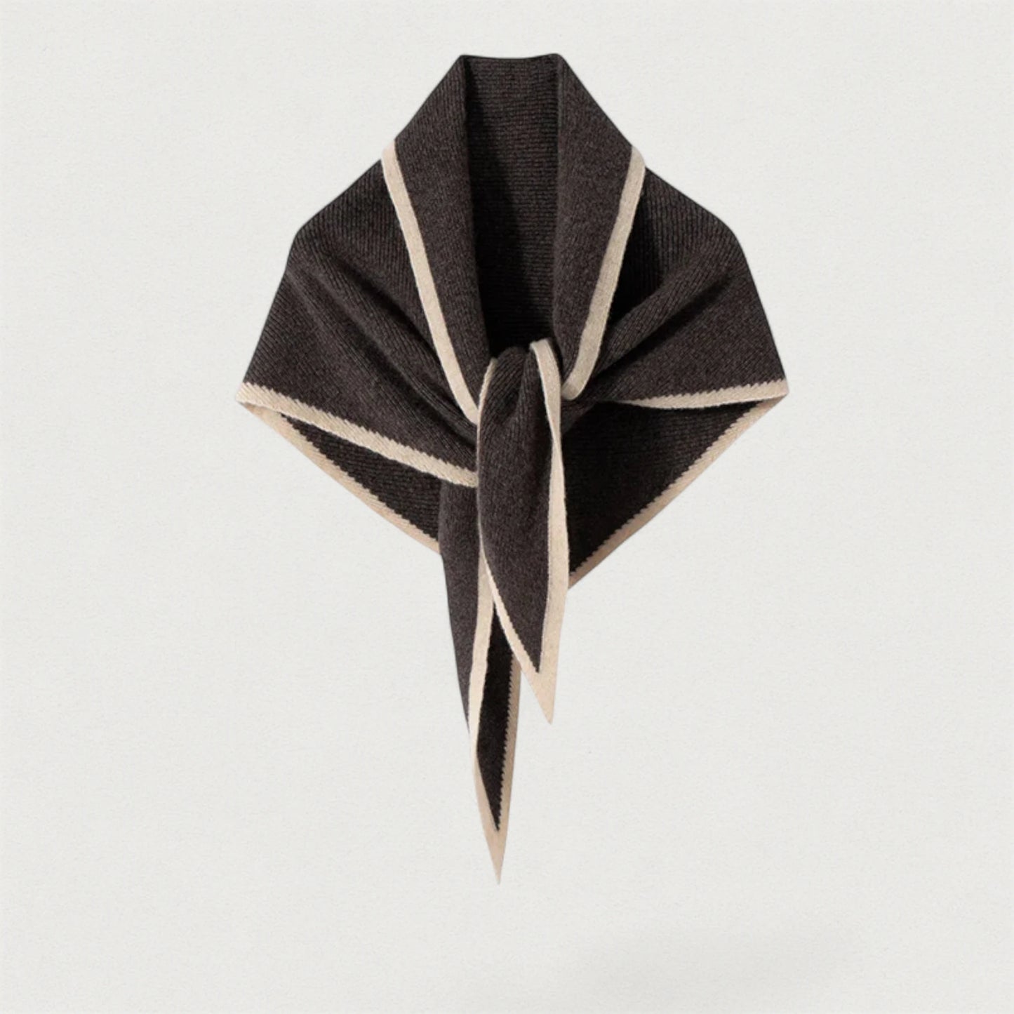 Écharpe femme en laine effet cachemire mocha