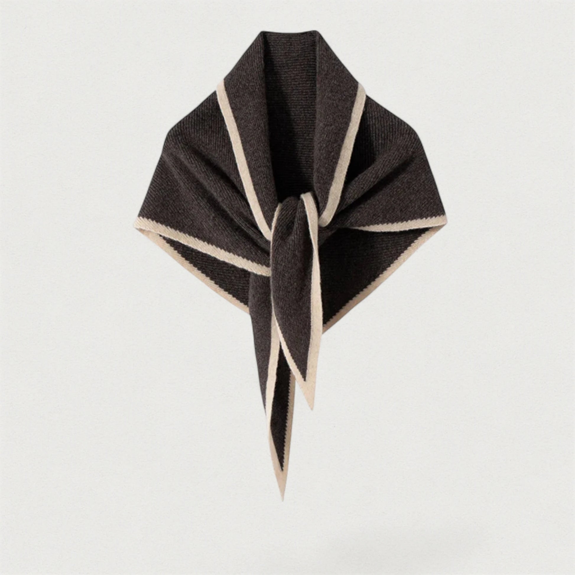 Écharpe femme en laine effet cachemire mocha