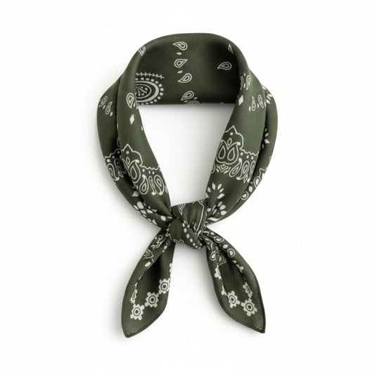 Foulard femme imprimé cajou vert léger pour le printemps