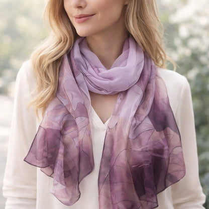 Foulard femme en soie<br>Signature Maison Amavia