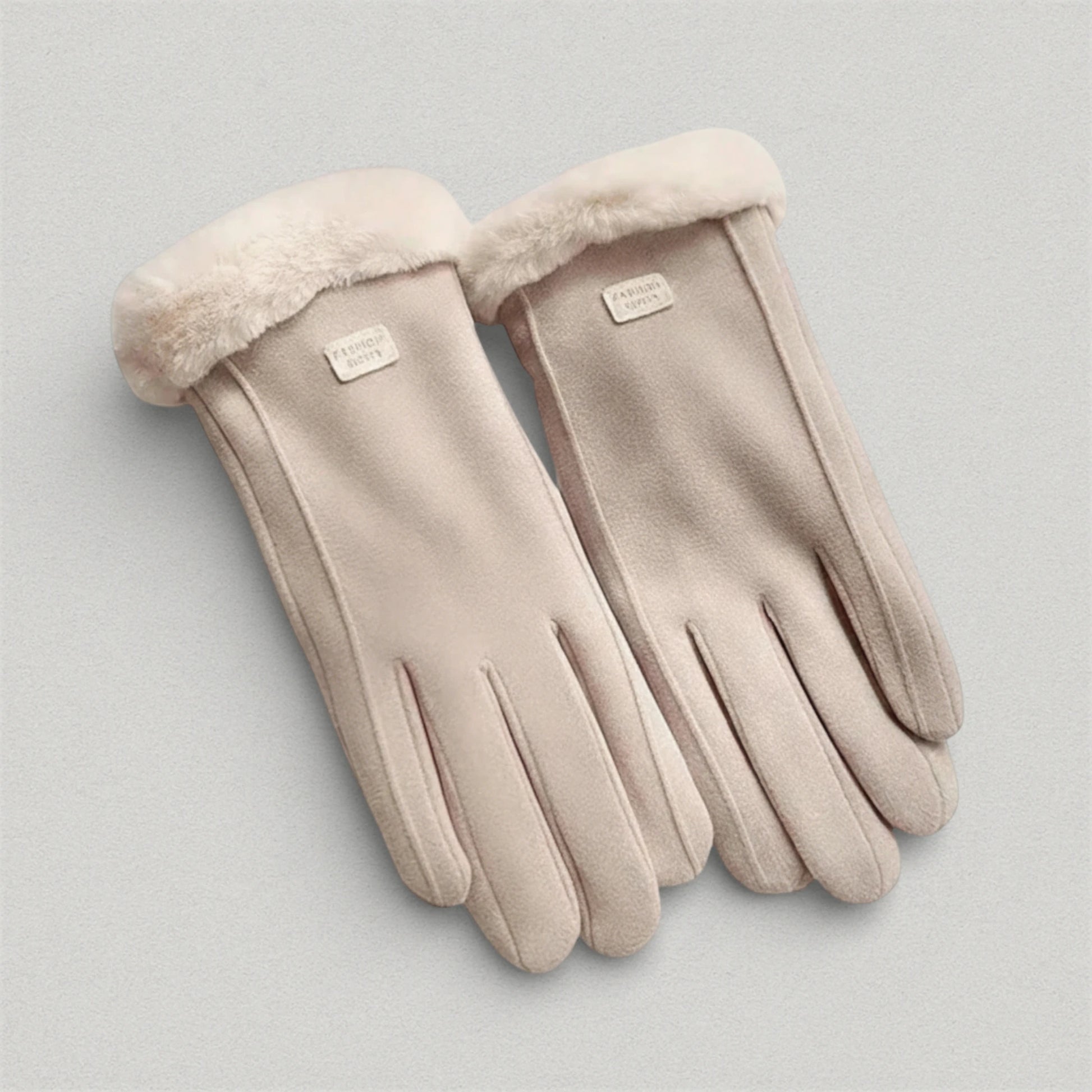 Gants femme d’hiver chauds beige