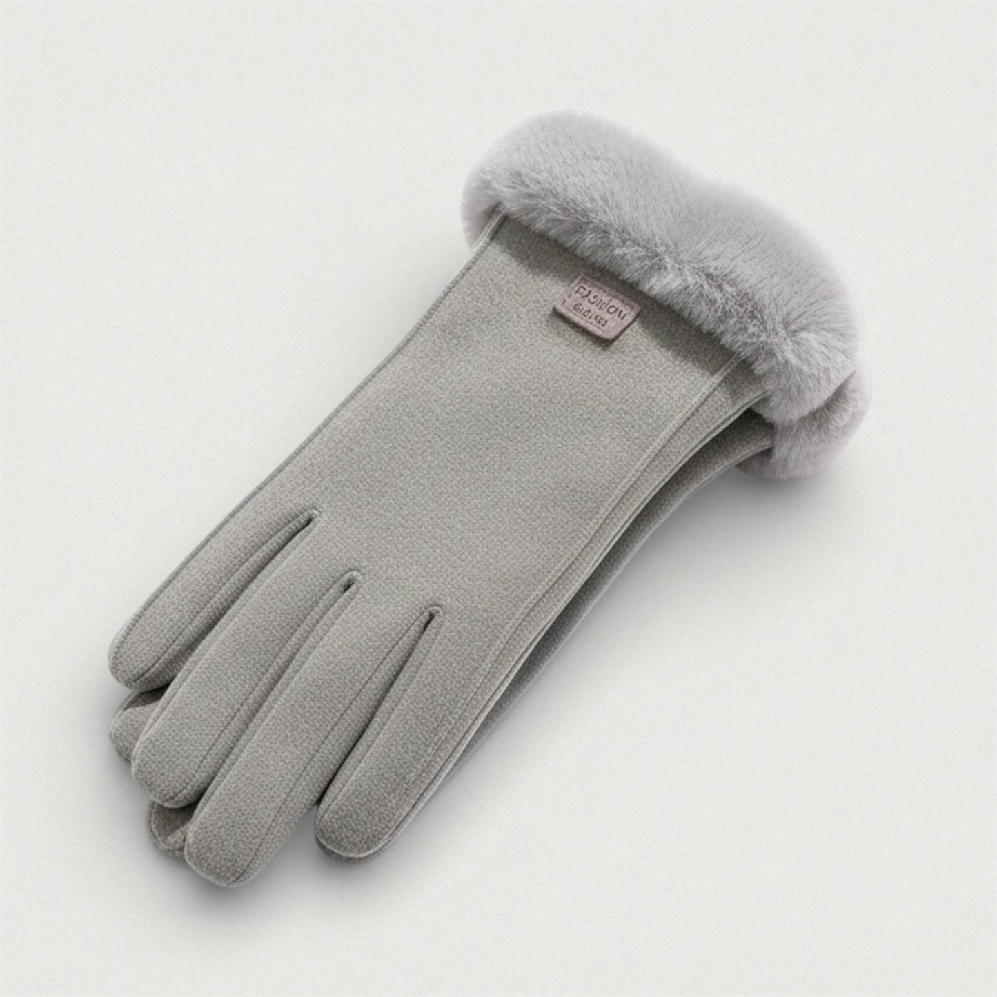 Gants femme d’hiver chauds gris