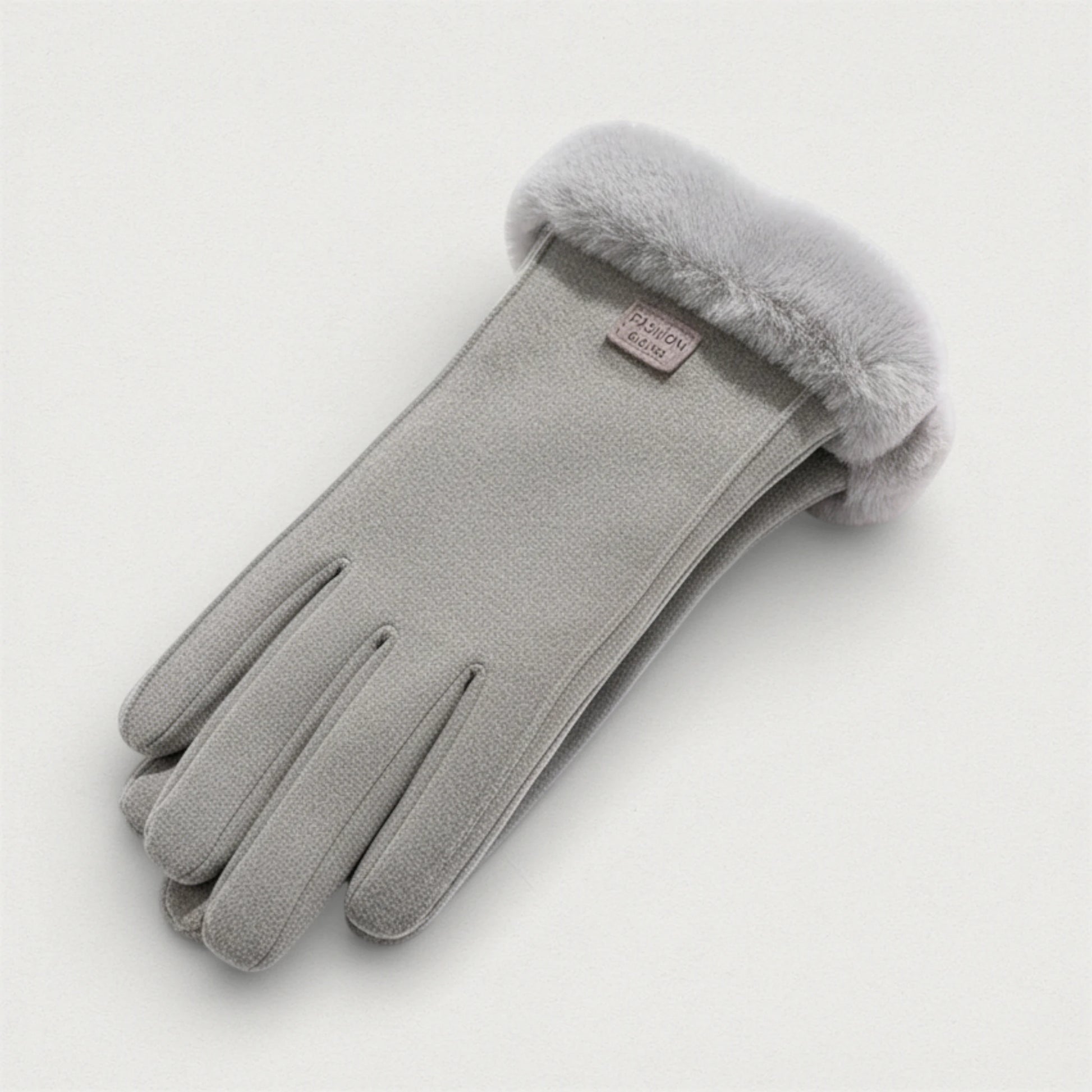 Gants femme d’hiver chauds gris