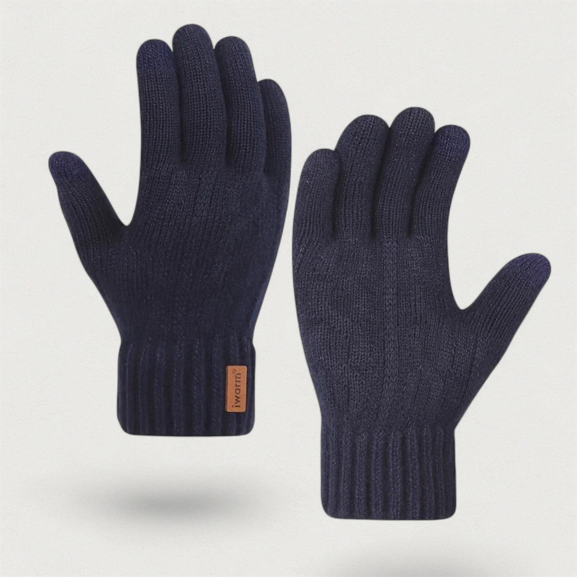 Gants d’hiver unisexe chauds bleu foncé