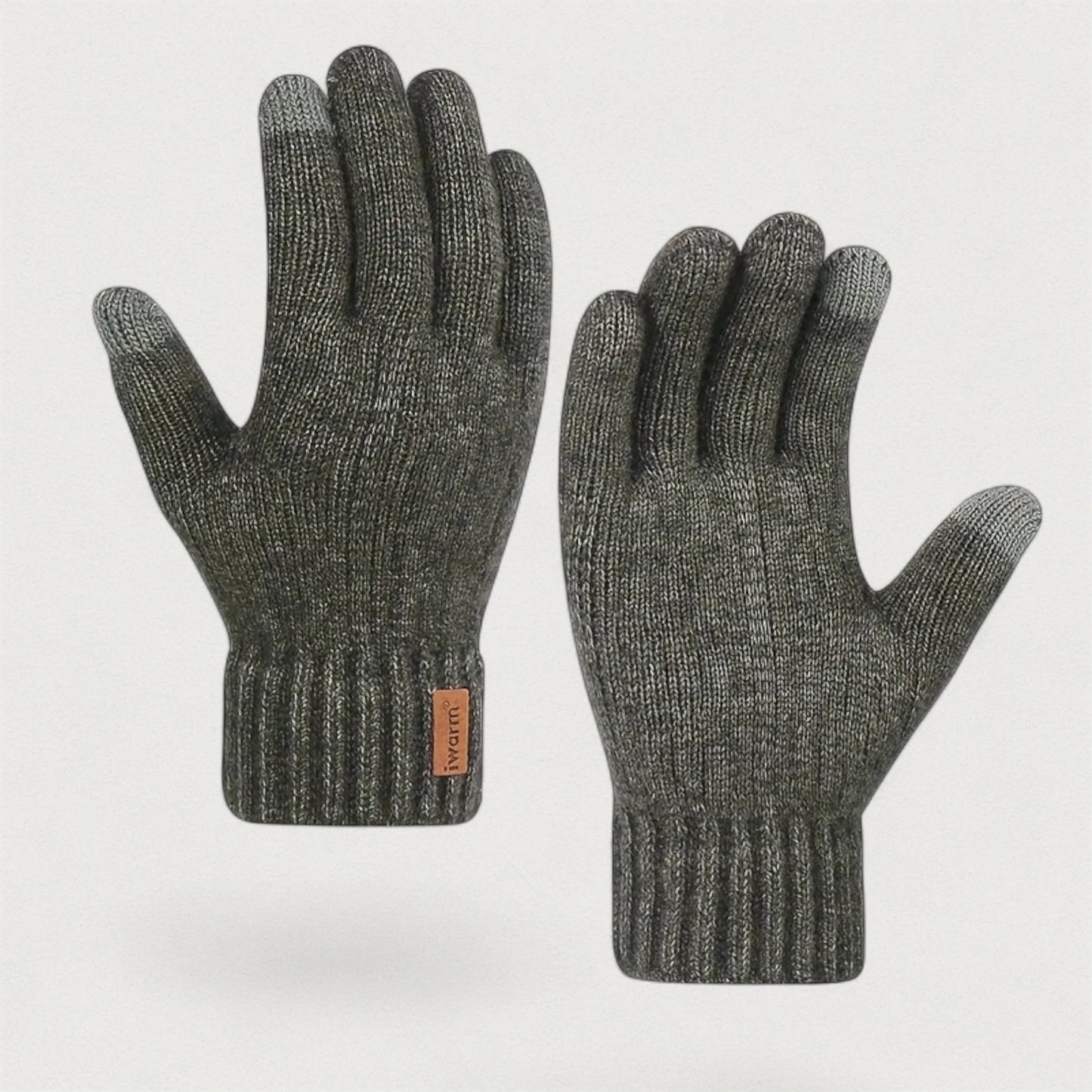 Gants d’hiver unisexe chauds gris foncé