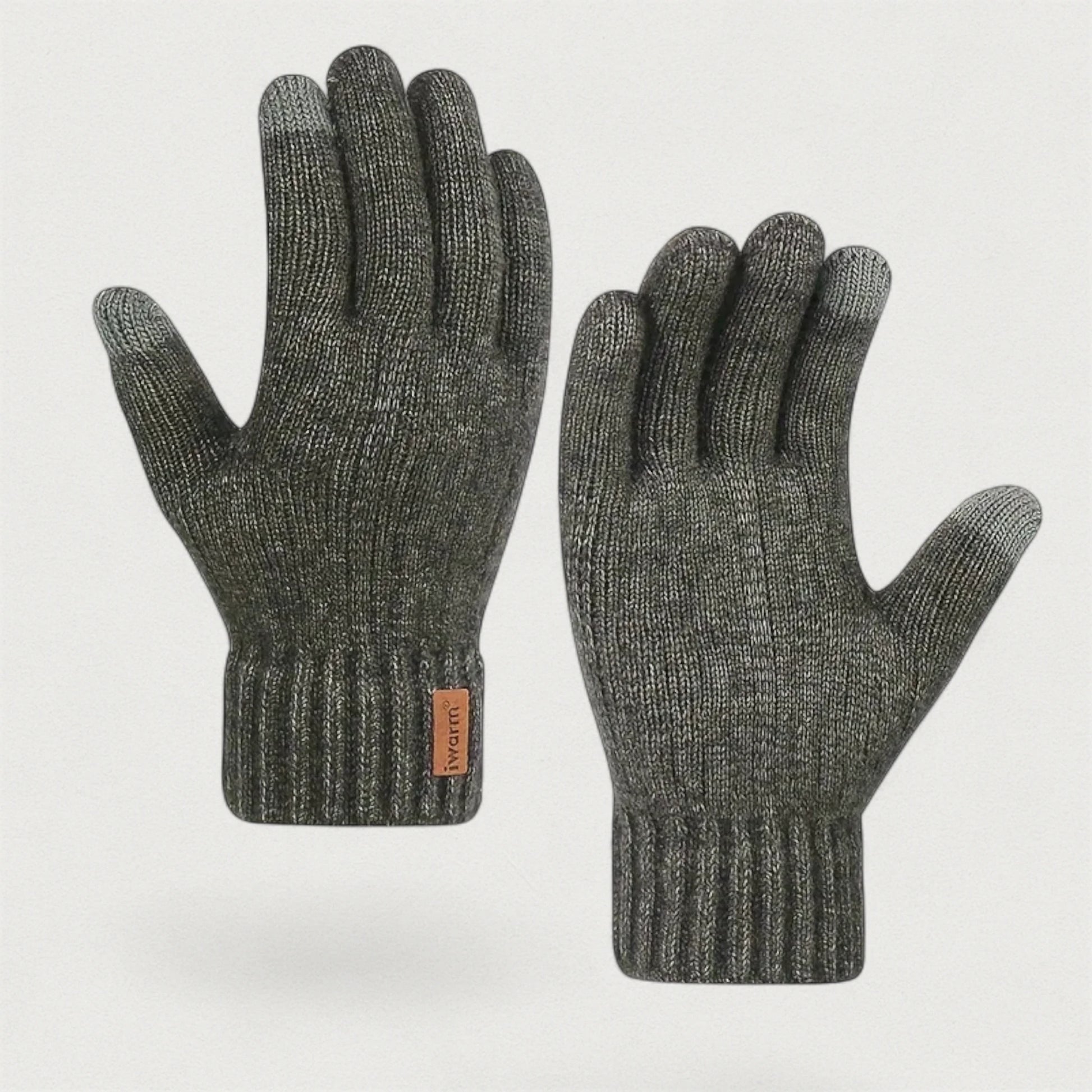 Gants d’hiver unisexe chauds gris foncé
