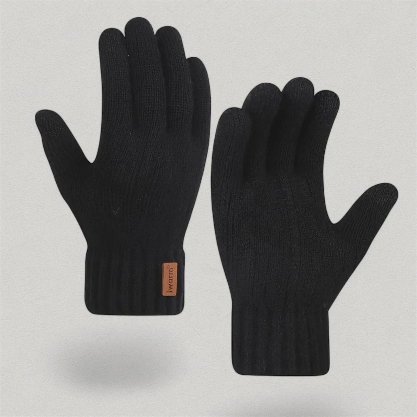 Gants d’hiver unisexe chauds noirs